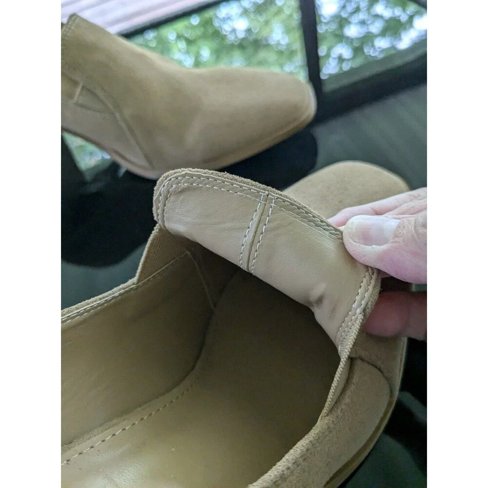 Joie Shoes Womens Sz 9.5 Wevenly Casual Comfort Tan Suede Block Heels Academia